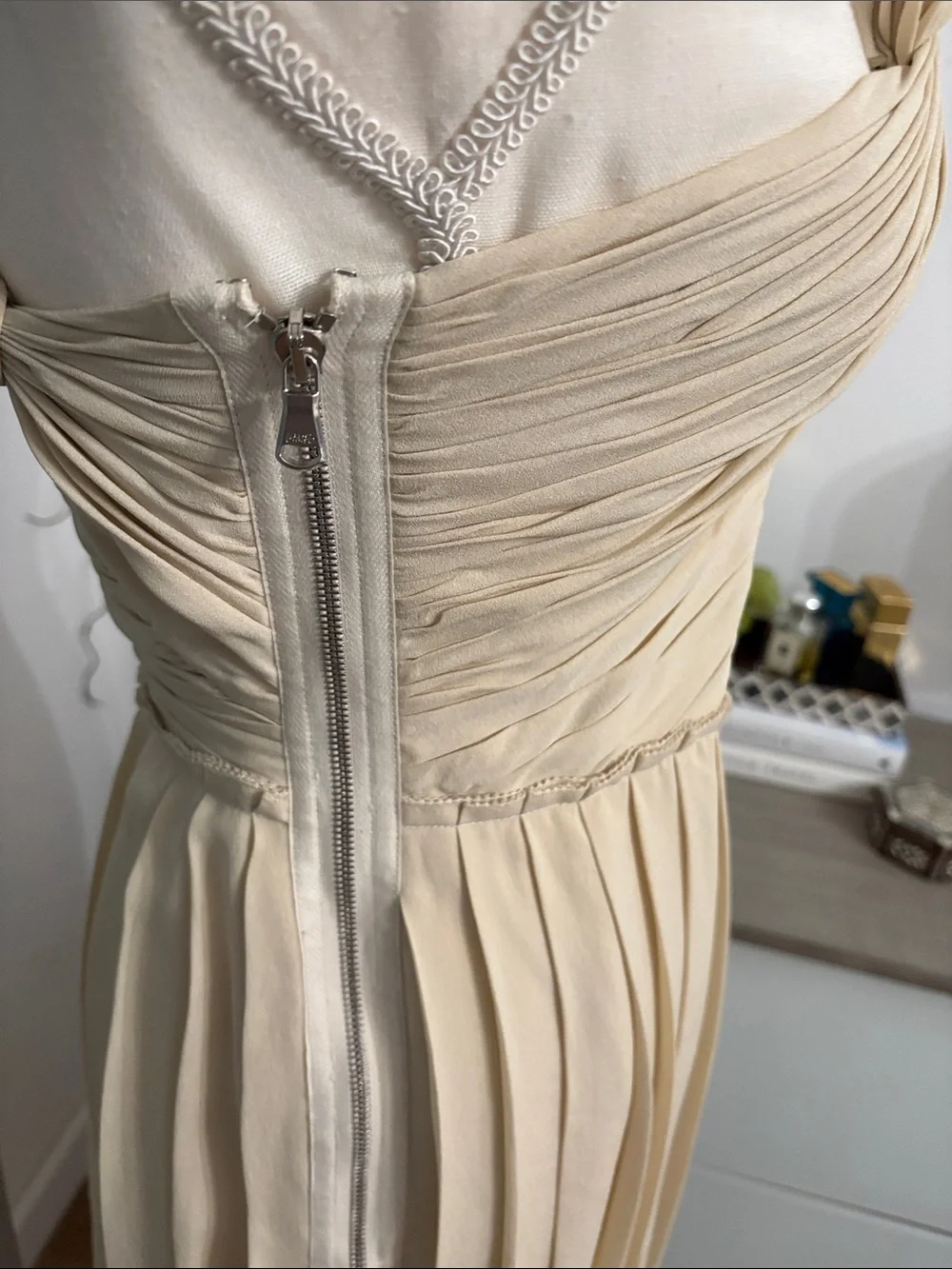3.1 Phillip Lim Cream One-Shoulder Twist Pleated Dress - Picture 7 of 12